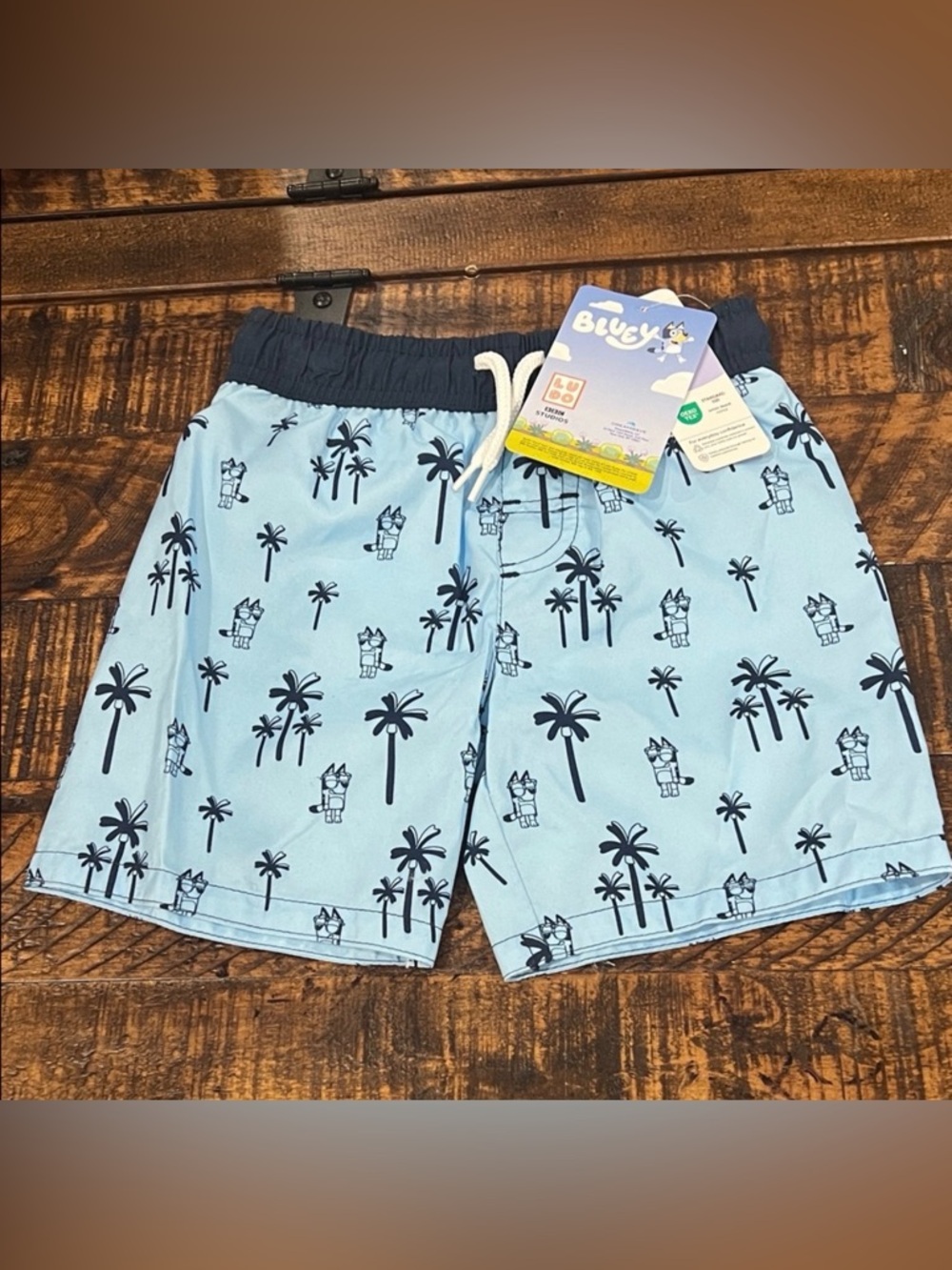 Bluey Swim Shorts - Light Blue size 4t